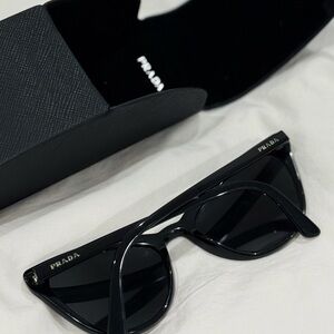 Prada 56MM Cat-Eye Tinted Black Sunglasses